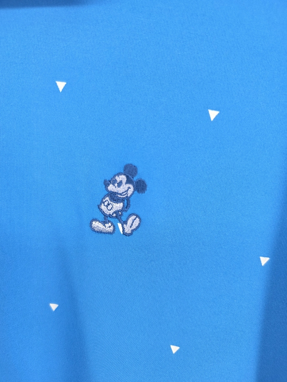 Nike Golf Polo Disney Mickey Shirt Men 2XL Dri Fit Performance Blue